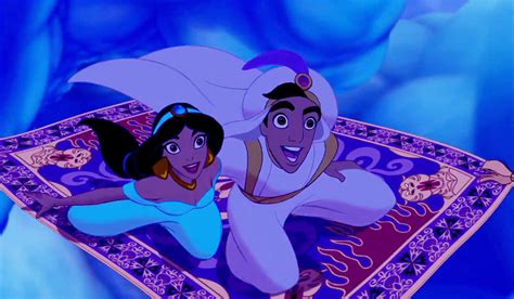 Defying Gravity: Aladdin's Adventure on a Magical Flying Carpet
